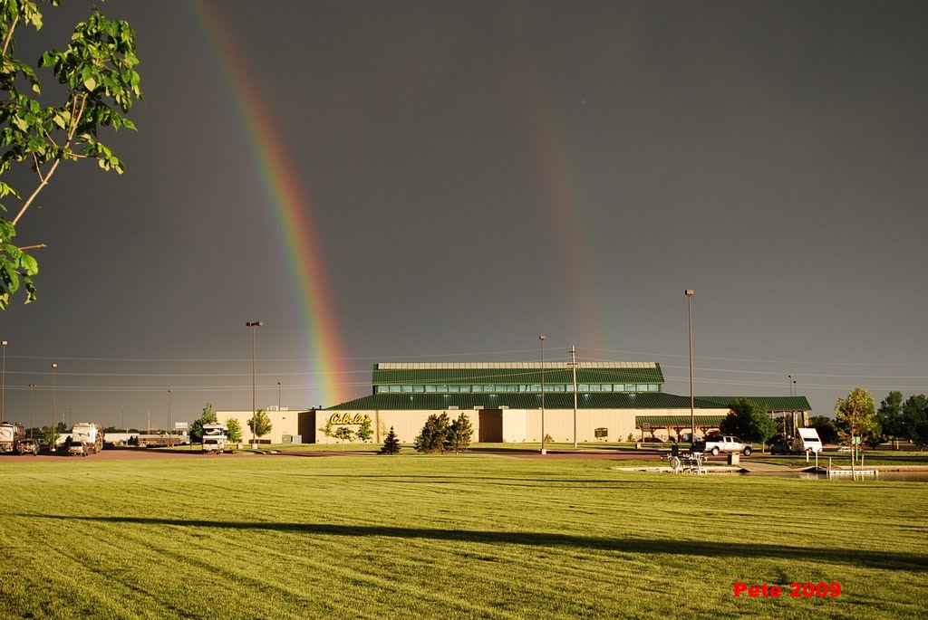 Rainbows over Cabelas in Mitchell, South Dakota