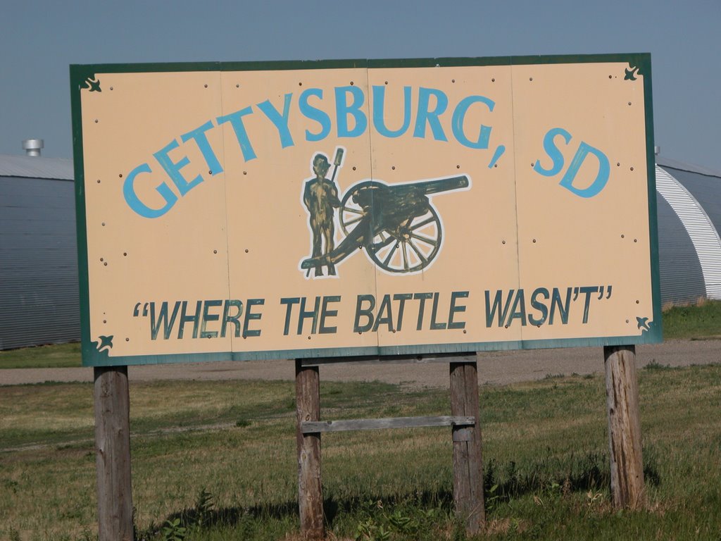 Town Billboard, Entering Gettysburg, South Dakota