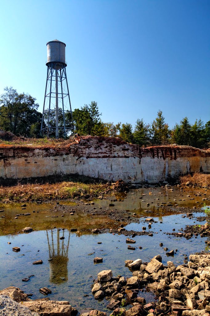 Water tower at the old mill