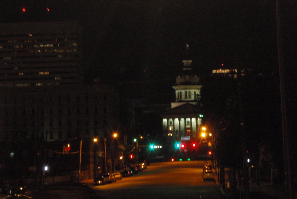 State House at night
