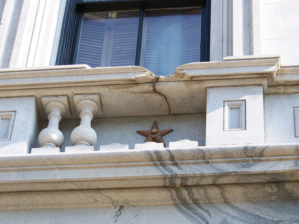 Cannon Fire Damage to the South Carolina State Capitol Building - Columbia, SC