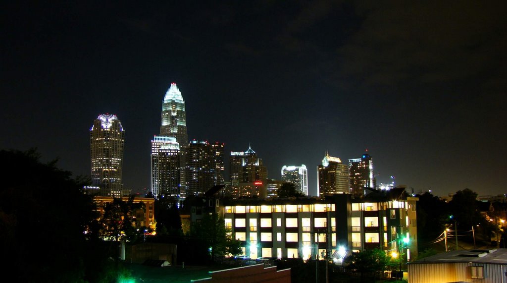 DSC07116  Charlotte Downtown Night view 4/19/07 - SW view