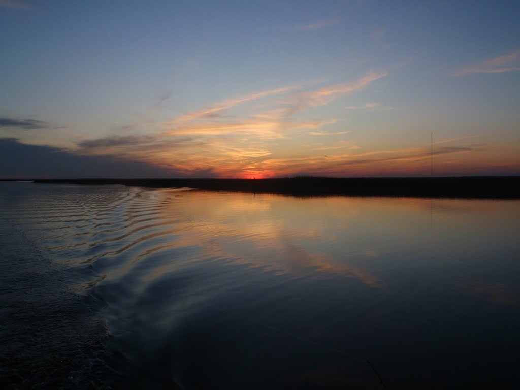 Leaving Bull Island, Sunset