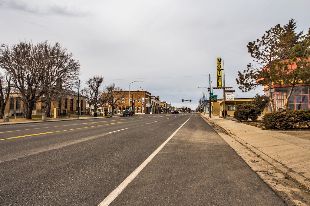 Viewing north on Main St. (Utah State Hwy. 160) towards downtown Beaver, Utah