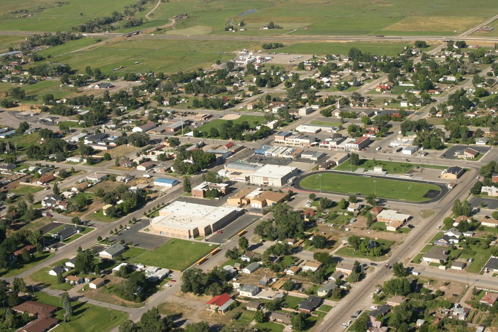 Down Town Beaver, Utah  from the air #2