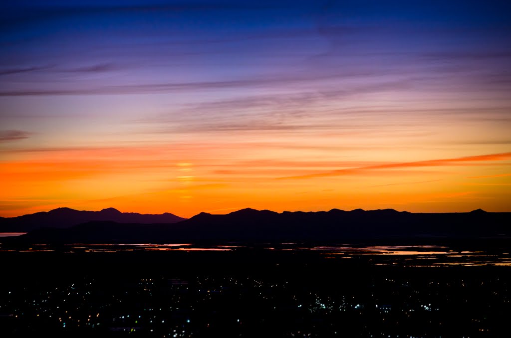 Sunset over Salt Lake from Bountiful