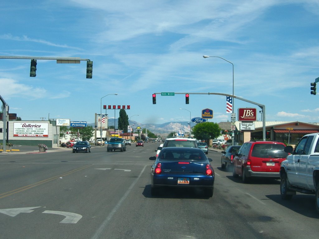 Vernal Main Street looking East at 500 West