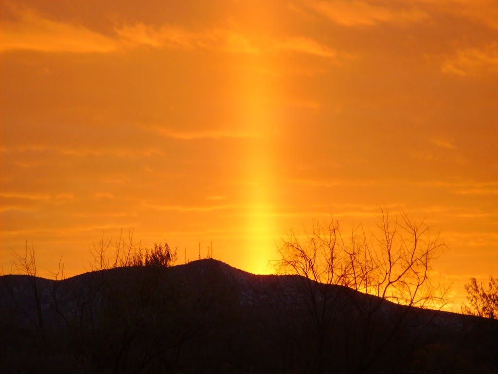Sun set on U hill in Vernal