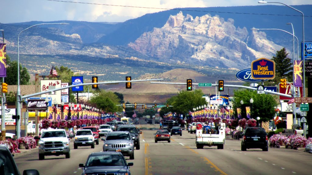 Looking toward Dinosaur Monument from Vernal, Utah