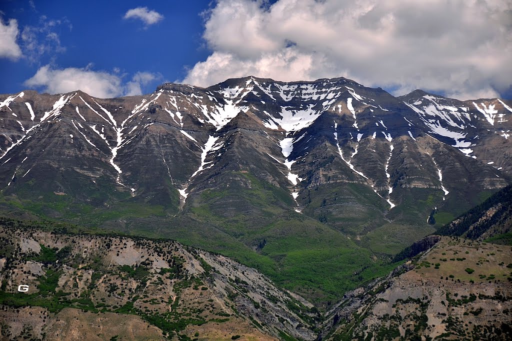 Mountain view from I-15 South in Lindon, UT
