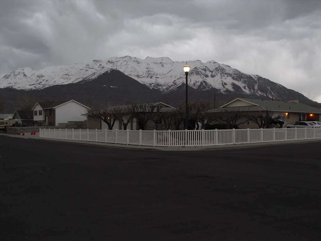 Mount Timpanogos as seen from central Orem