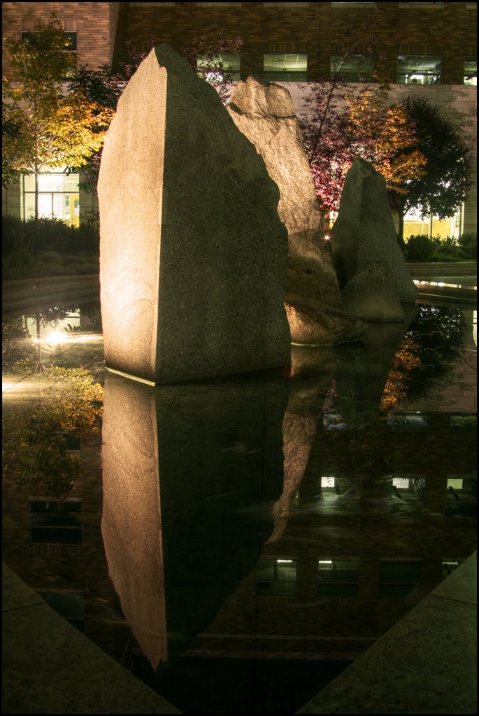 JFSB Fountain at night