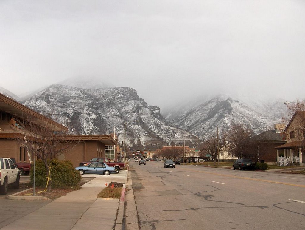 View of the mountains from 100 S.