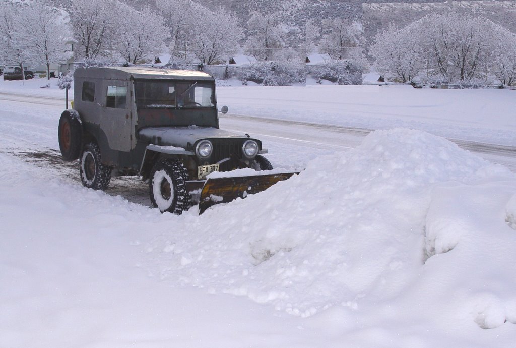 Rex plowing snow