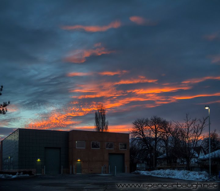 sunrise from salt lake community college south campus parking lot