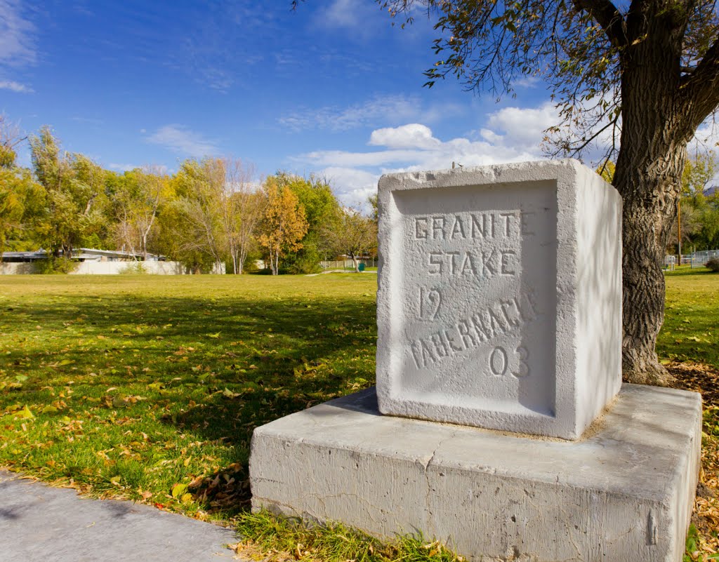 Granite Stake Tabernacle Block Monument