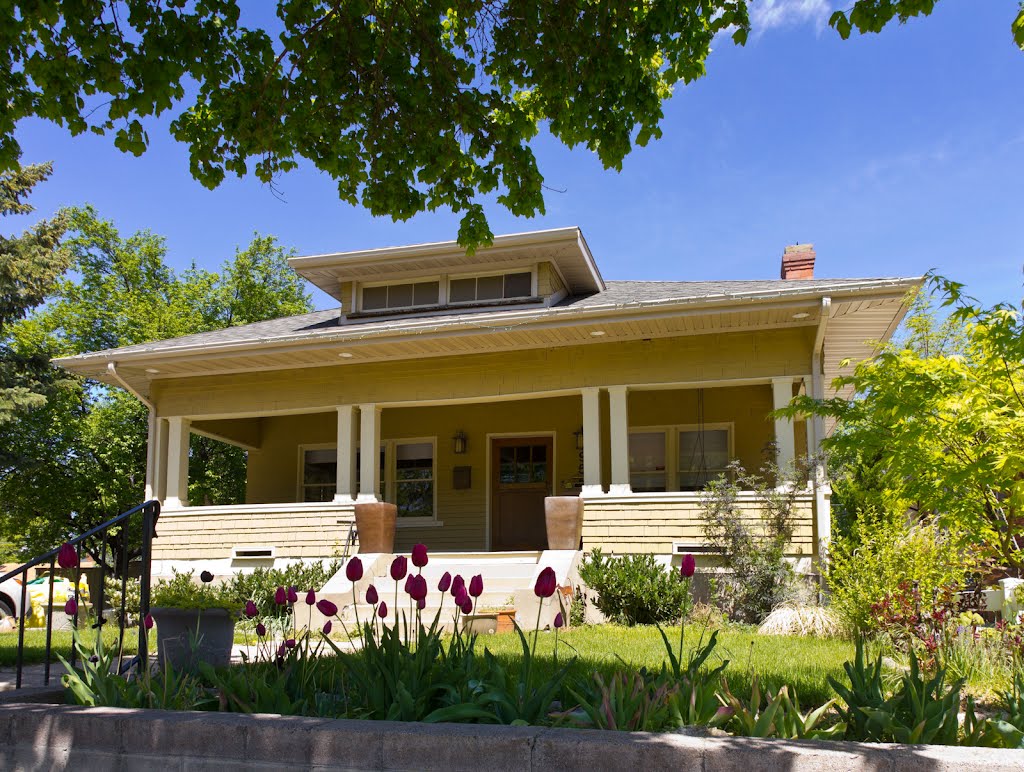 White Pillar Craftsman Bungalow