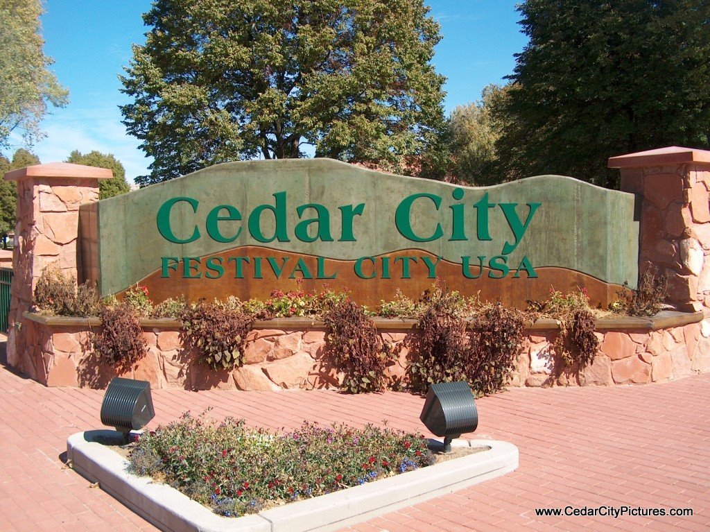 Cedar City Sign - Main Street Park