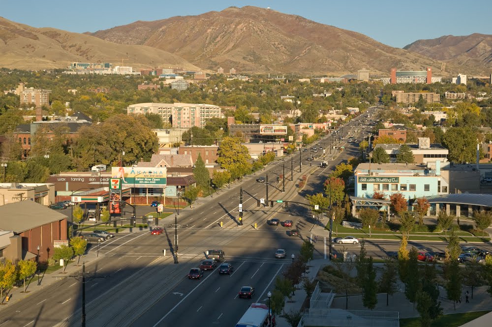 View from Main Library along E 400 S