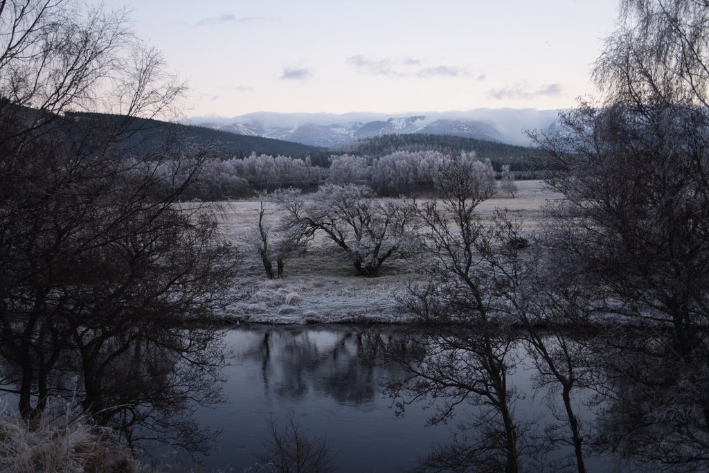 Spey River view to Cairngorms