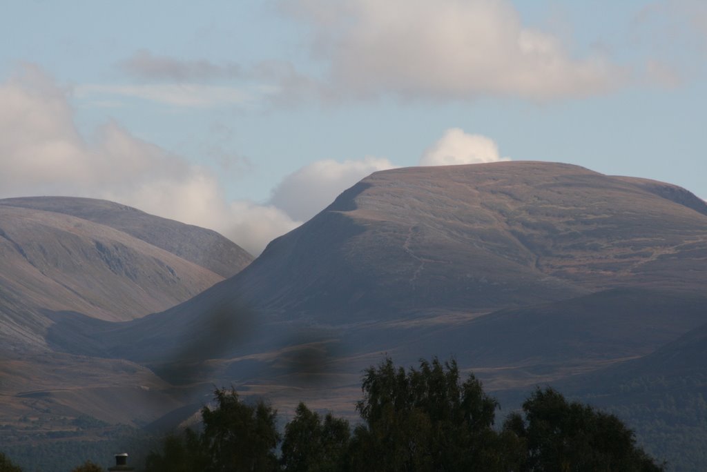 Grampian hills from aviemore