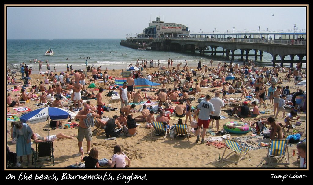 On the beach, Bournemouth, England