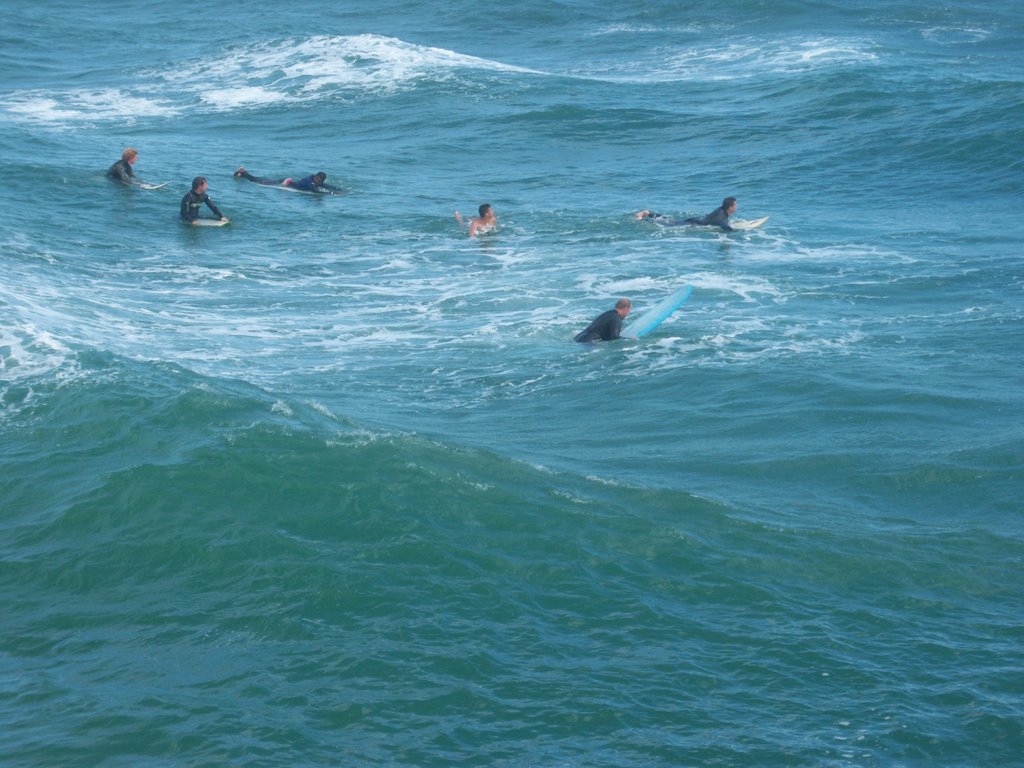 surfing just off the pier..Bournemouth..U.K.