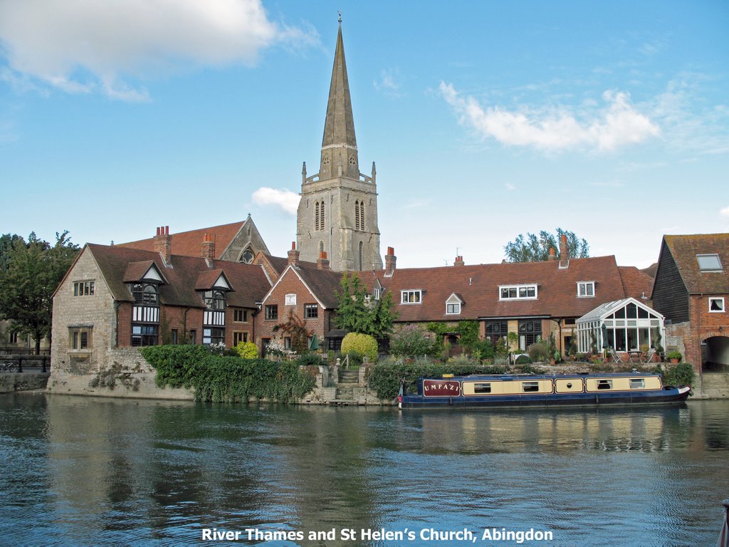 River Thames and St Helens Church, Abingdon