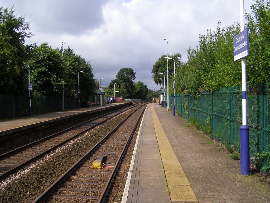 Church & Oswaldtwistle Station On A Wet Wednesday