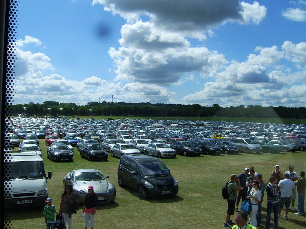 One of the car parks for the air show