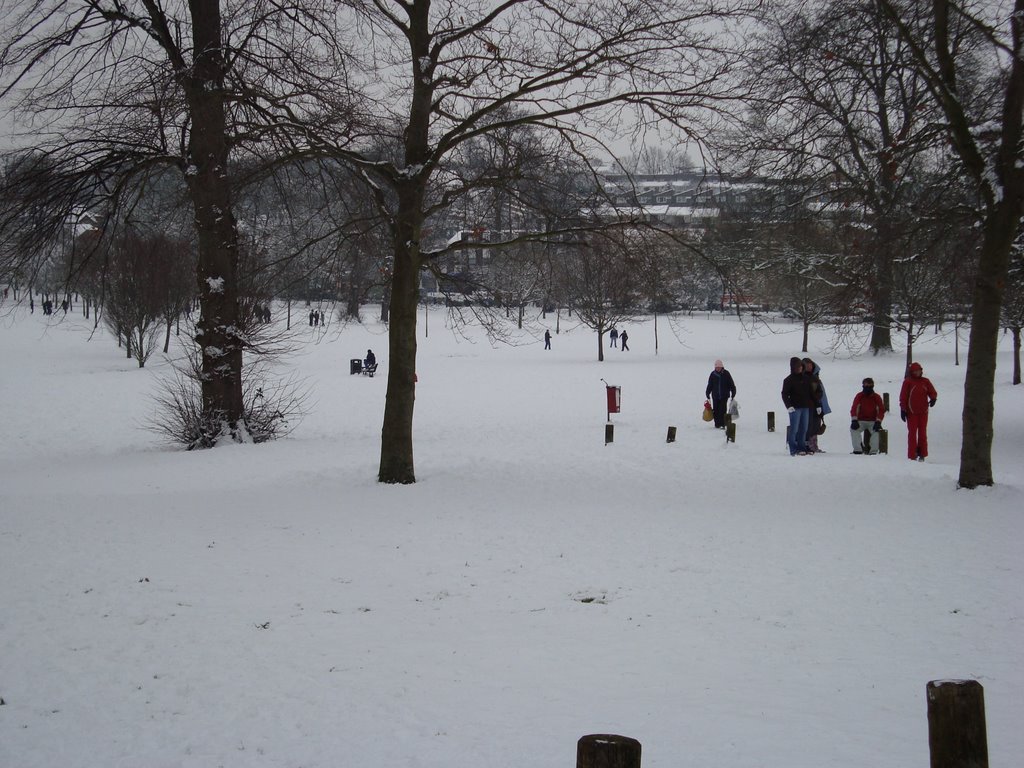 Snow at last. Manor Park Aldershot.