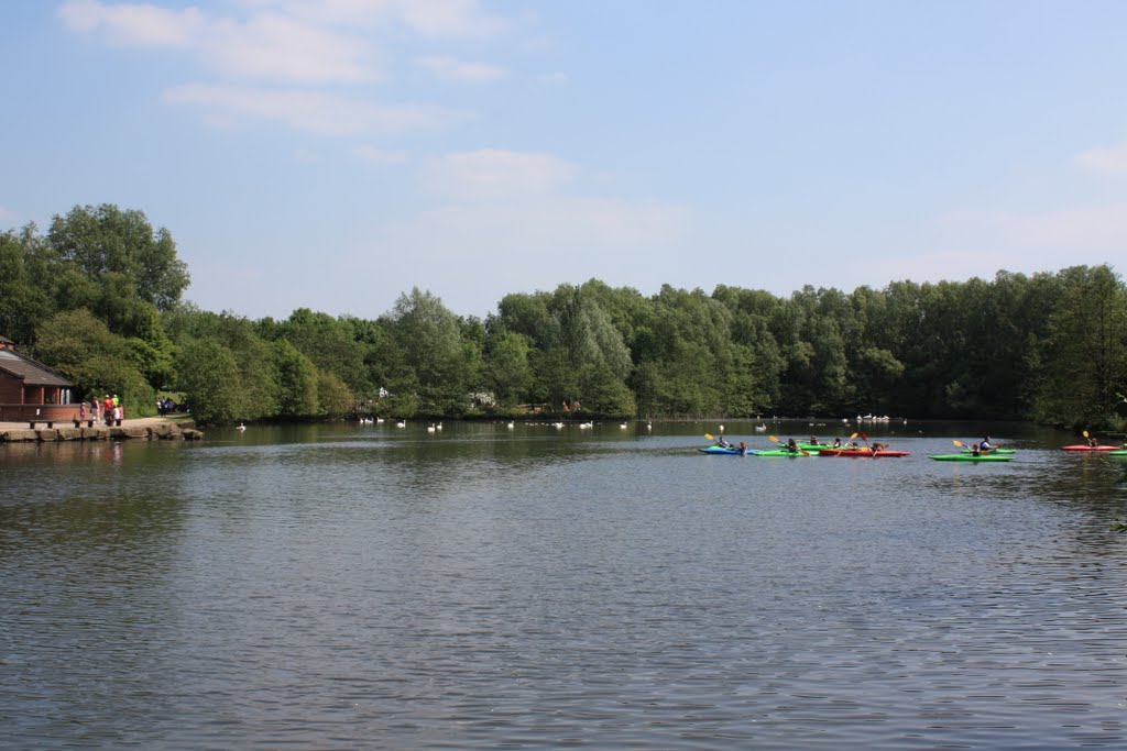 Canoes on 3 Sisters Lake