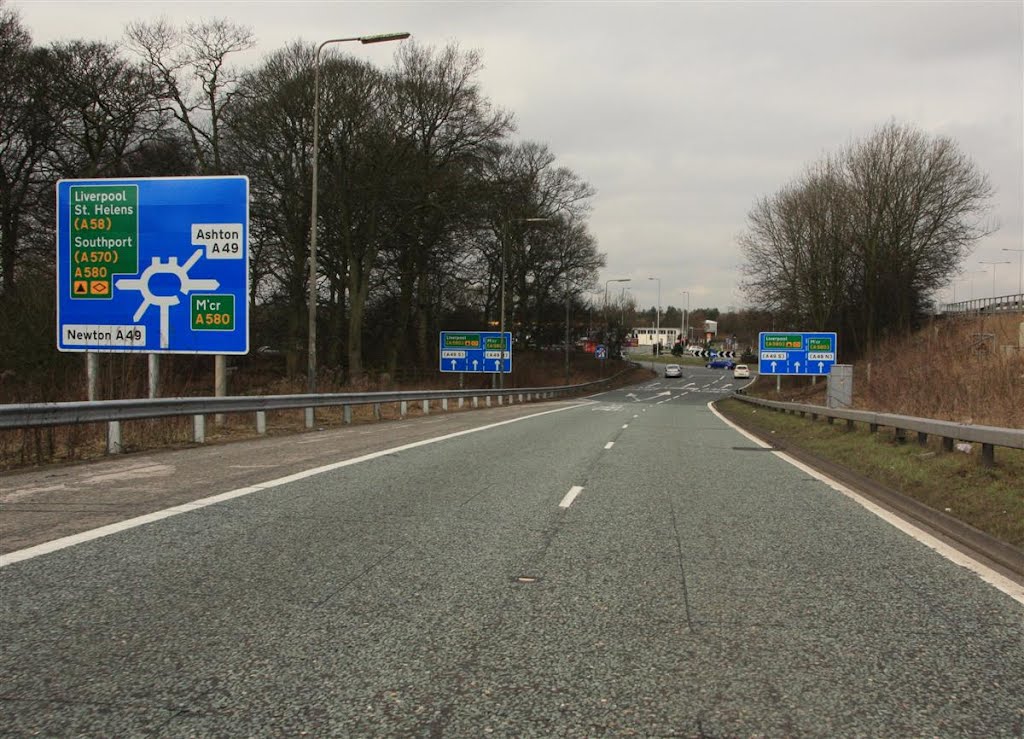A580 and Haydock Park Round About