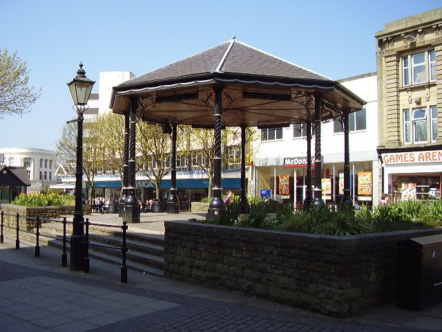 Band stand on St James Street, Burnley
