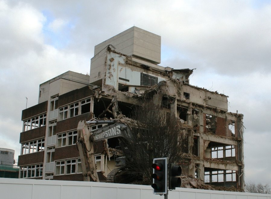 old college being demolished