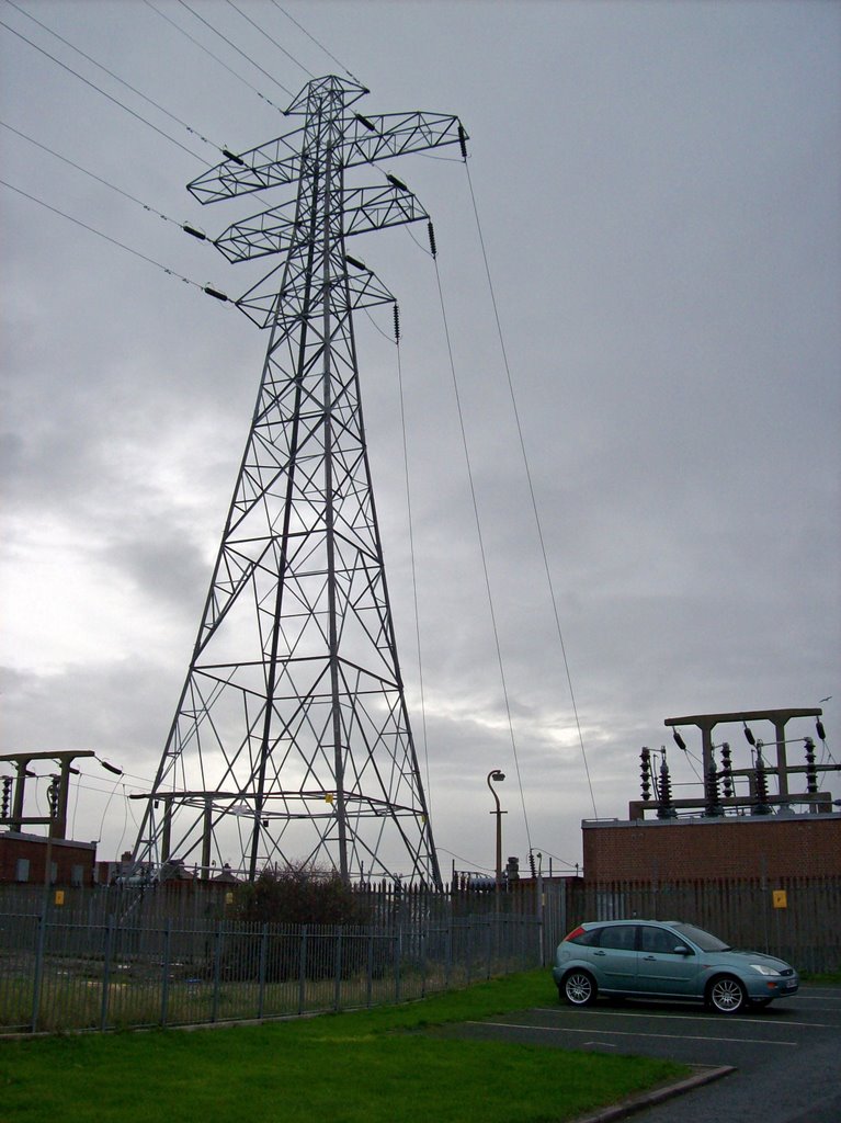 Cheviot Green Substation by Ormsgill Reservoir.