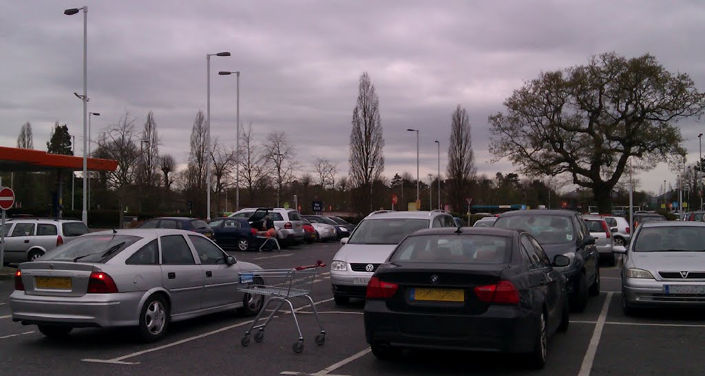 A busy Sainsburys car park, Easter 2012