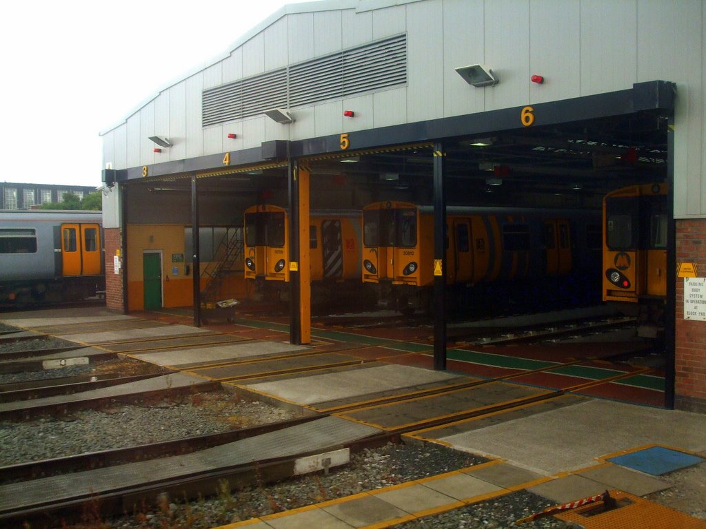 Liverpool Metro trains at rest
