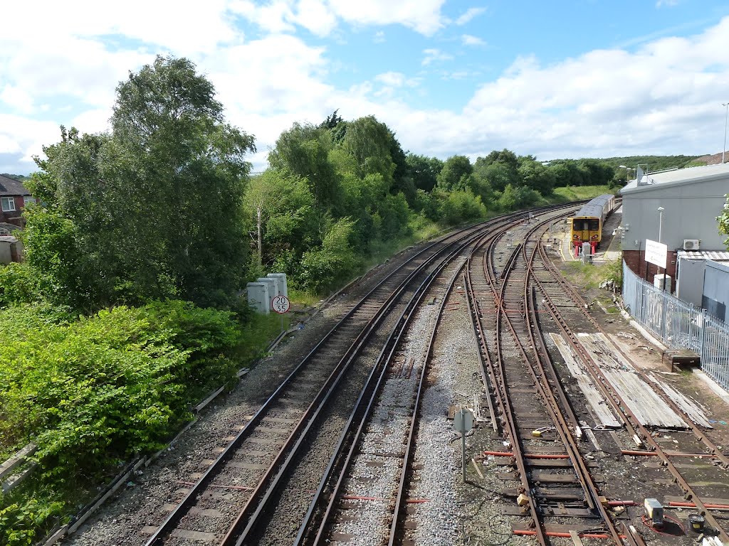 Merseyrail Tracks Towards West Kirby & New Brighton With The Maintenance Depot On The Right.