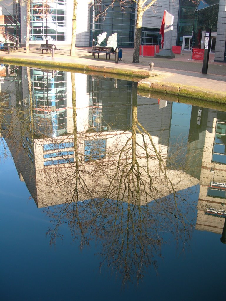 Reflections In The Canal. Birmingham