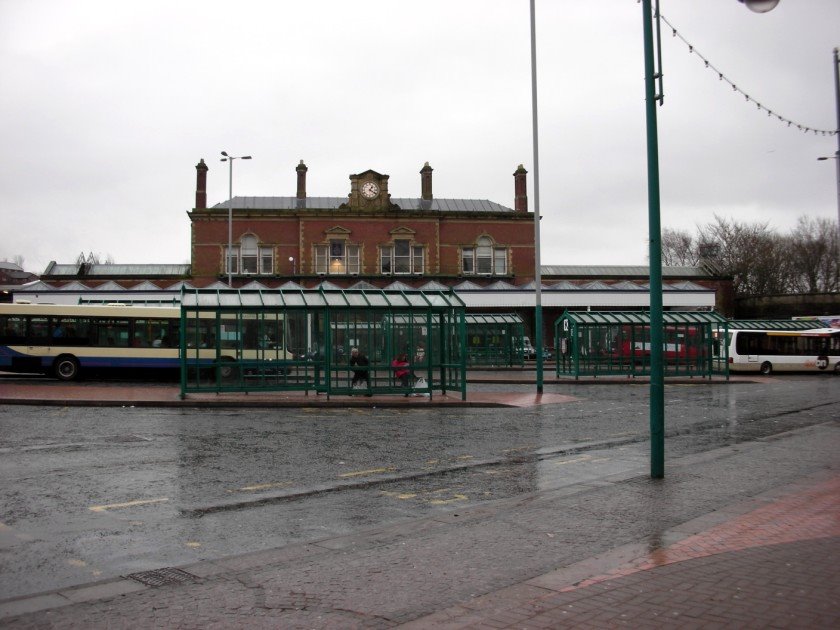 Blackburn railway station from boulevard