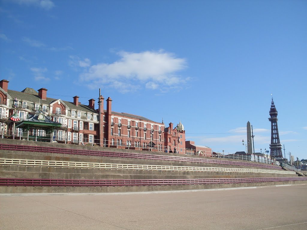 Blackpool. View from Irish Sea.