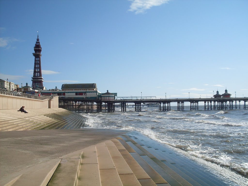 Blackpool Tower. Irish Sea.