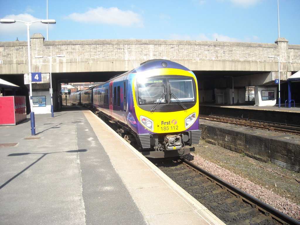 Class 185 TransPennine Express leaving Bolton