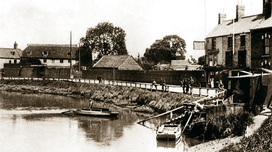 Harrison & Lewin timberyard, ca. 1900.