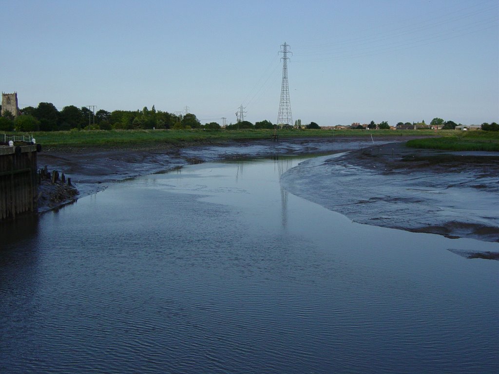 River to Boston at low water