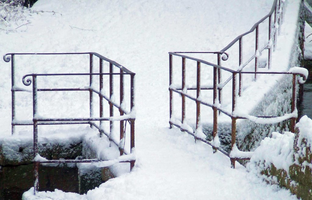 Avon River railings - winter 10