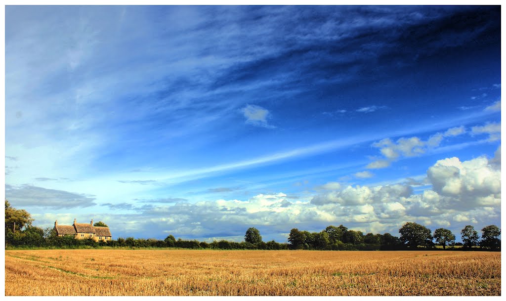 Autumn fields, Little Ashley, Wiltshire - HDR version