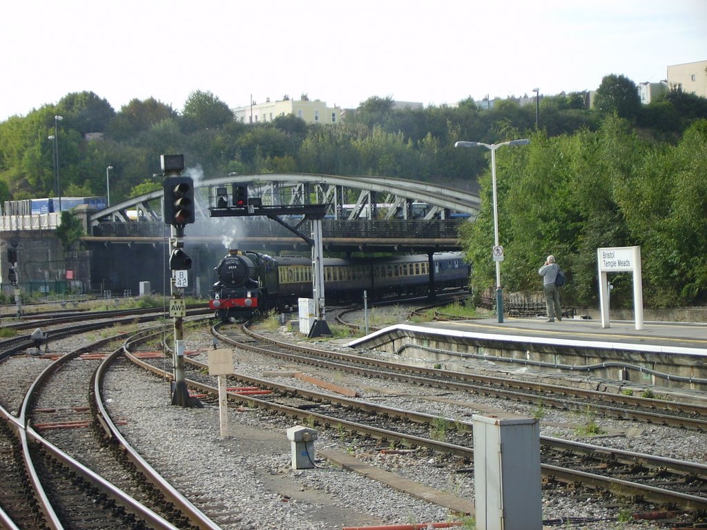 Approach to Temple Meads Station.