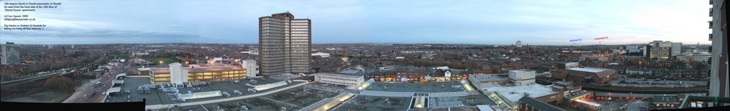 Bootle panoramic from 16th floor of Strand House
